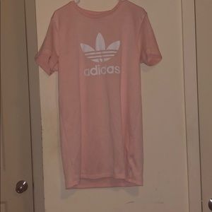 adidas Pale Pink Trefoil Tee Dress